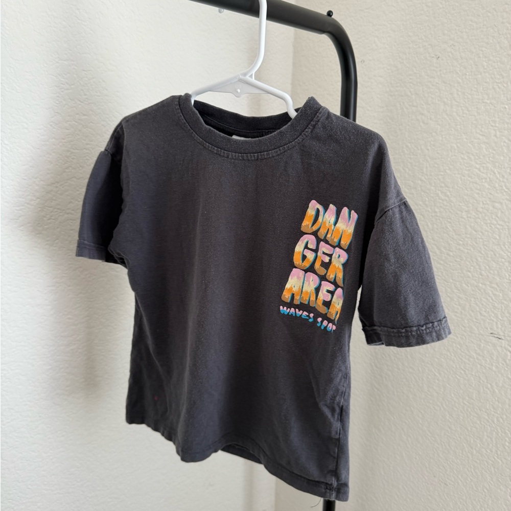 Zara Kids Black Danger Area T-Shirt